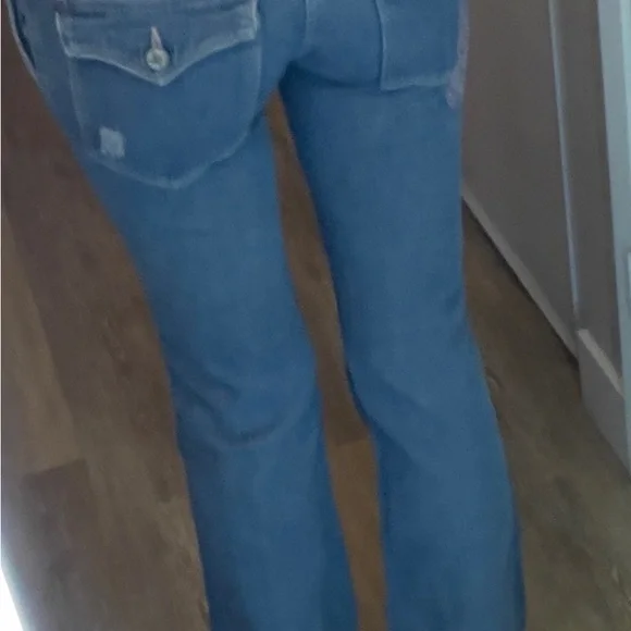 Frankie B. Jeans Size 2, low rise, Rhinestone Butterfly -RARE! - Picture 2 of 11
